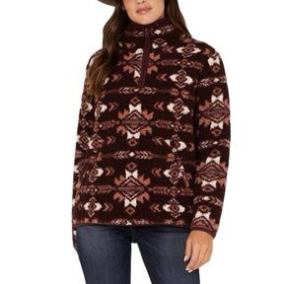 Wrangler Retro Quarter-Zip Sherpa Pullover - Picture 1 of 6